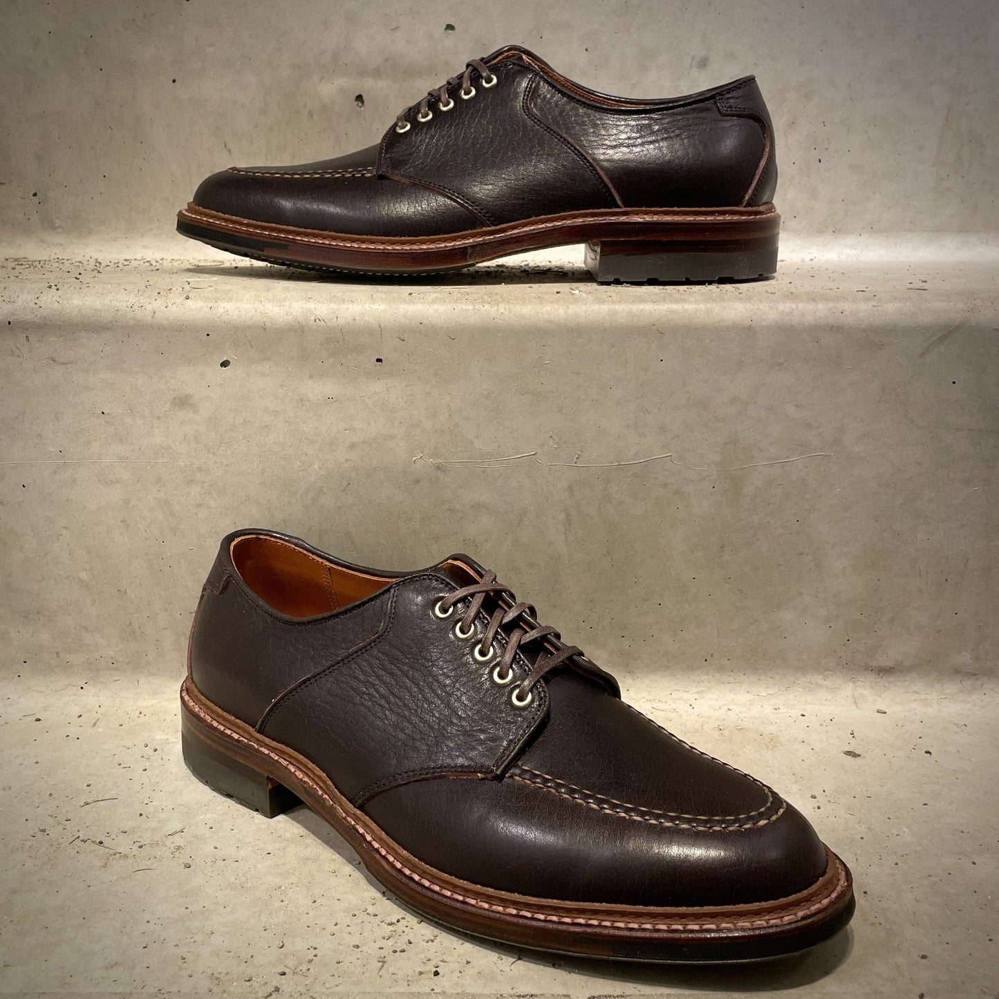 D1613C - "The Belmont" Saddle Blucher Lux Arabica Calf