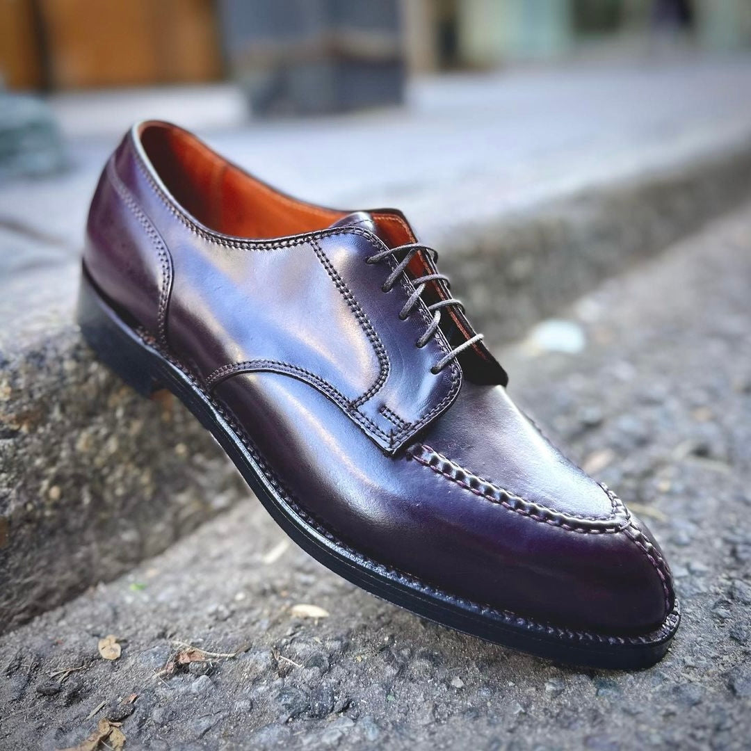 2210 Norwegian Split Toe Blucher in Color 8 Shell Cordovan