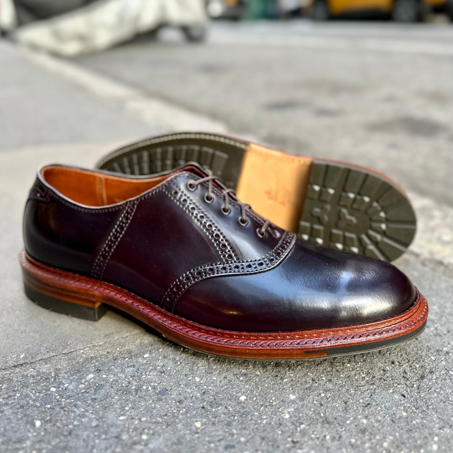 D2305C - Saddle Oxford in Color 8 Shell Cordovan