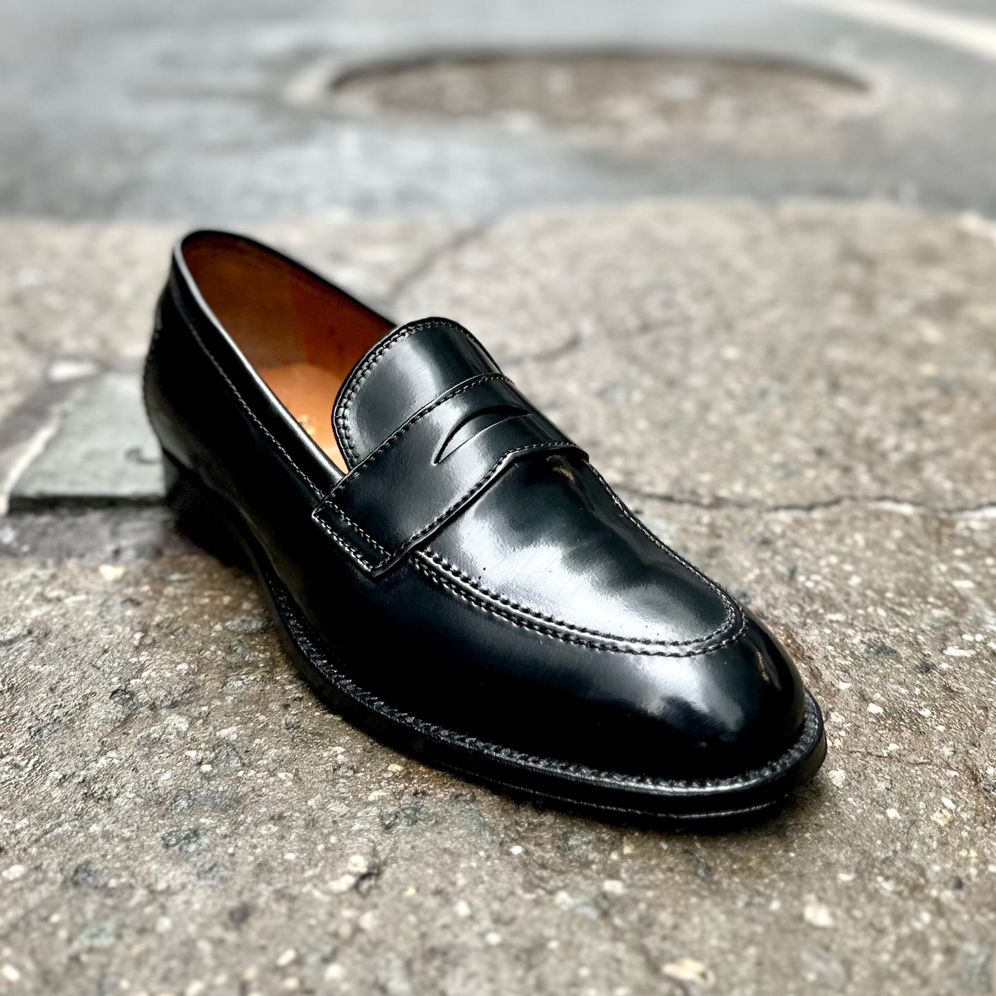 D2221 - Madison Penny in Black Shell Cordovan
