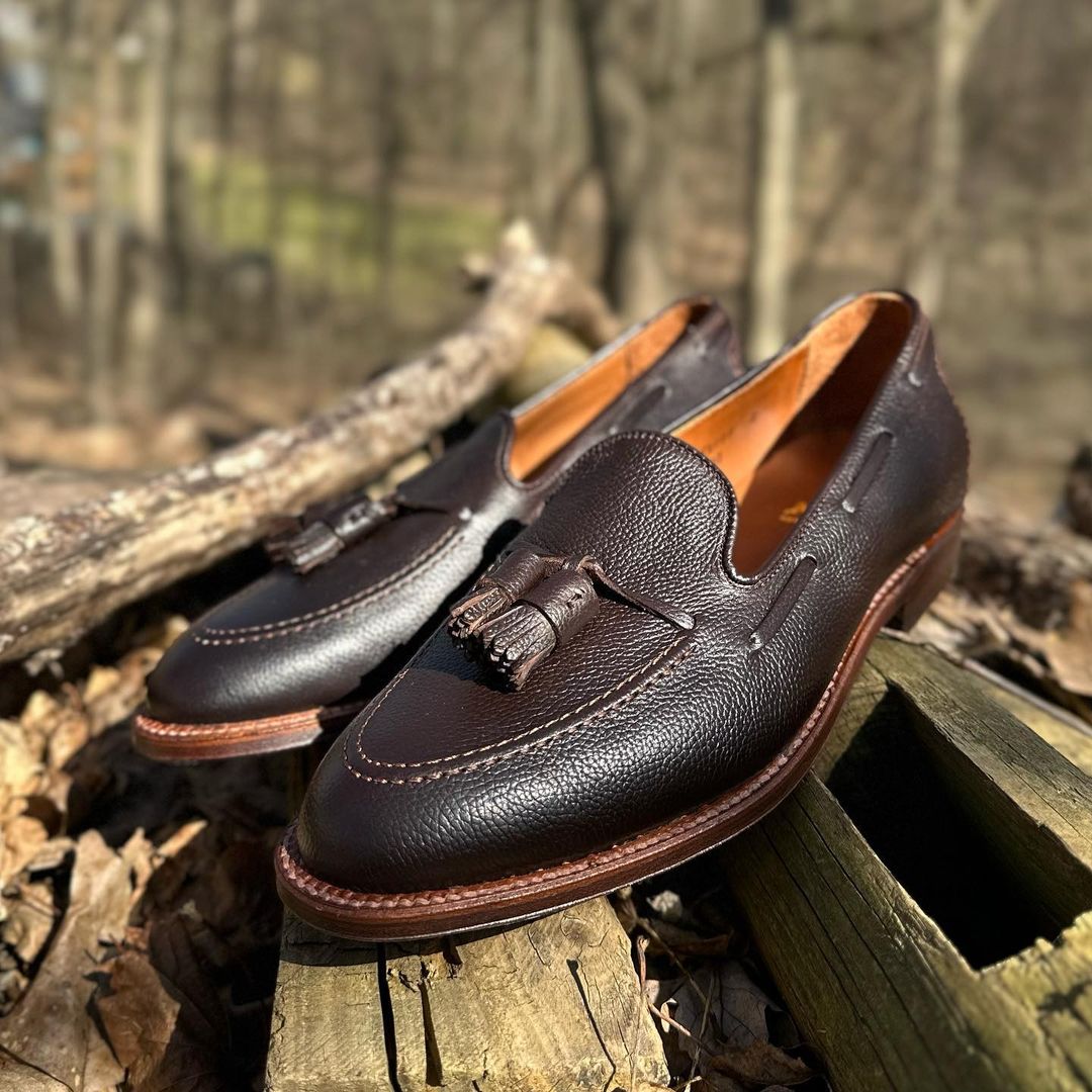 mens brown tassel dress shoes Sestri Tassel Loafer Brown Leather