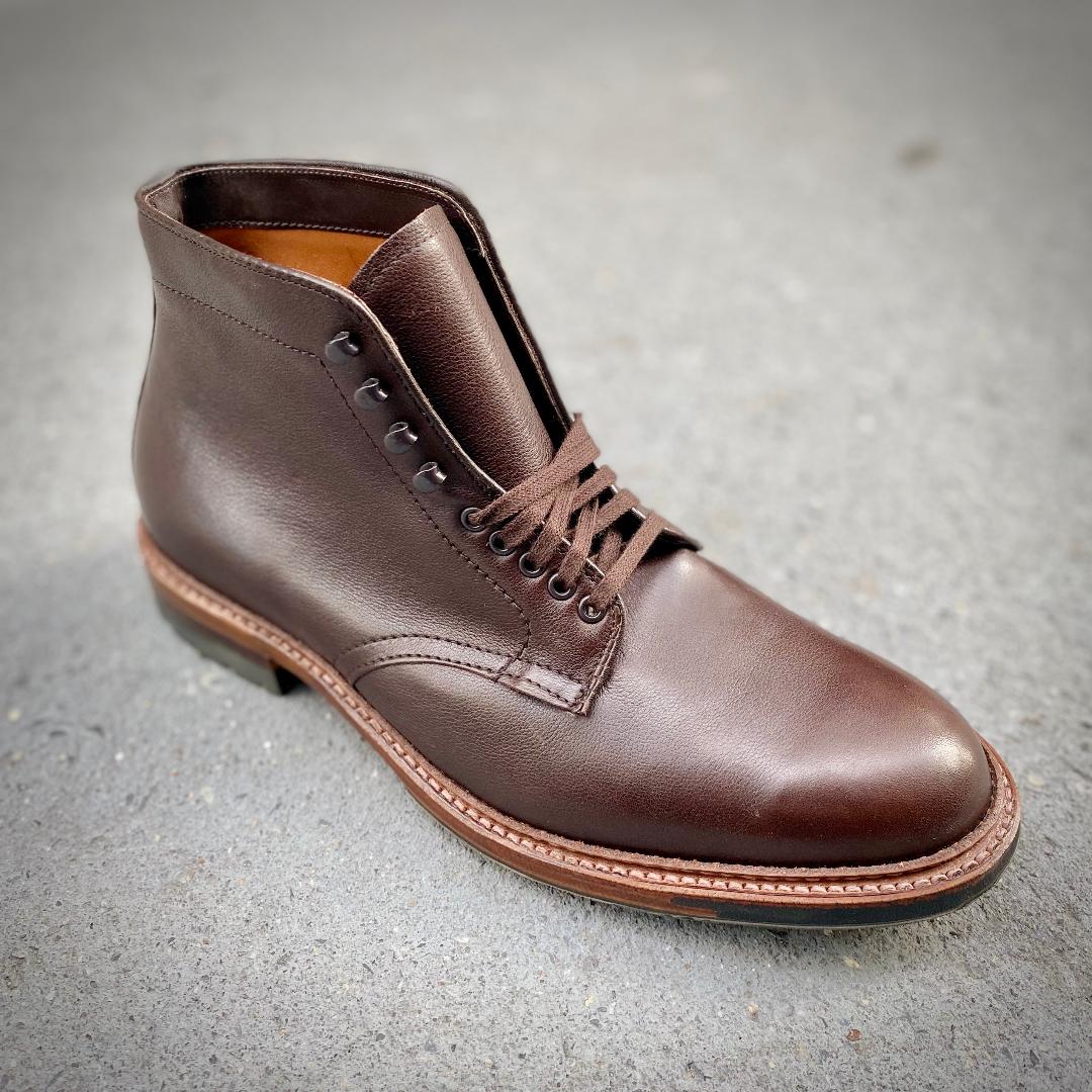 Plain Toe Boot in Brown Rusticalf