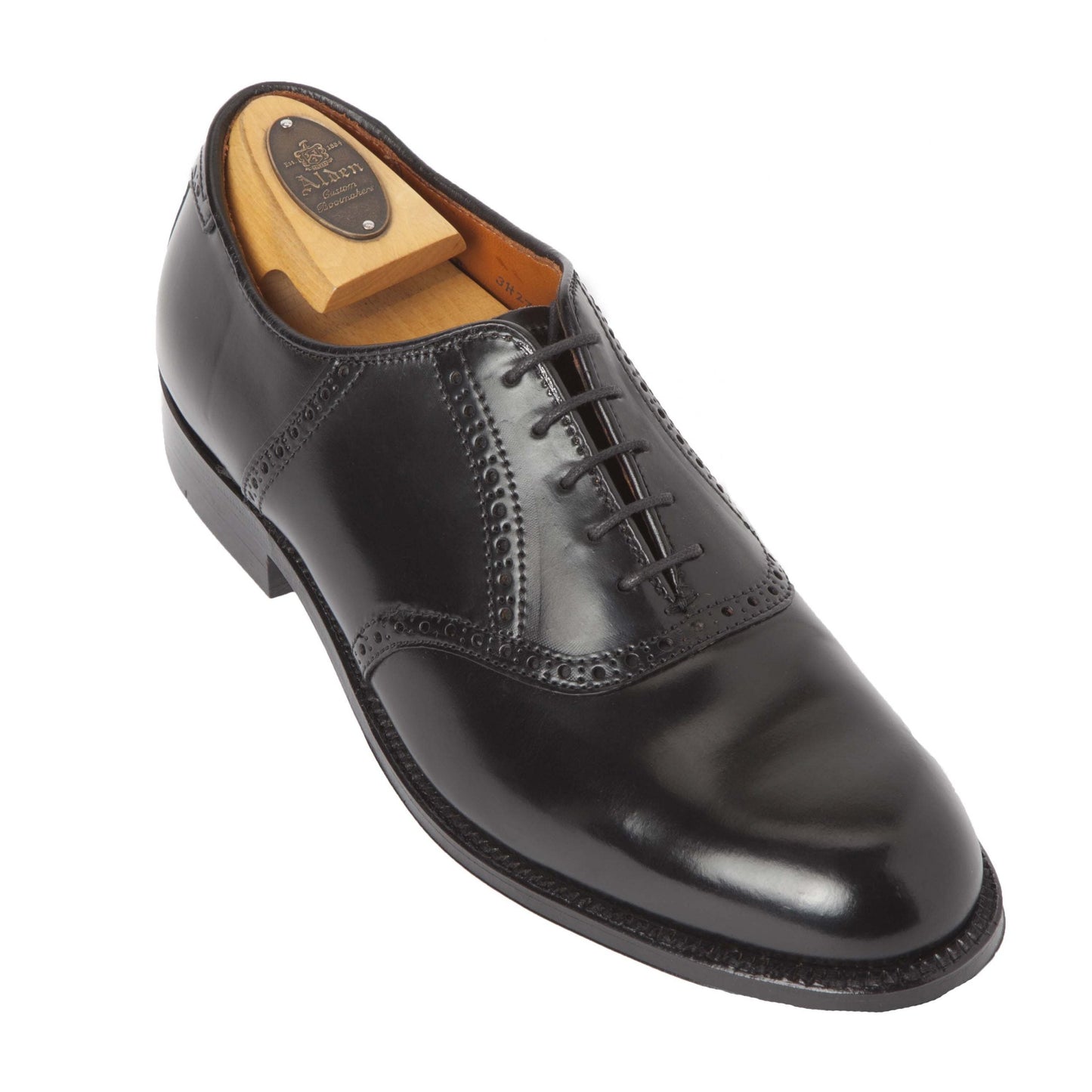 993 - Saddle Oxford Black Shell Cordovan