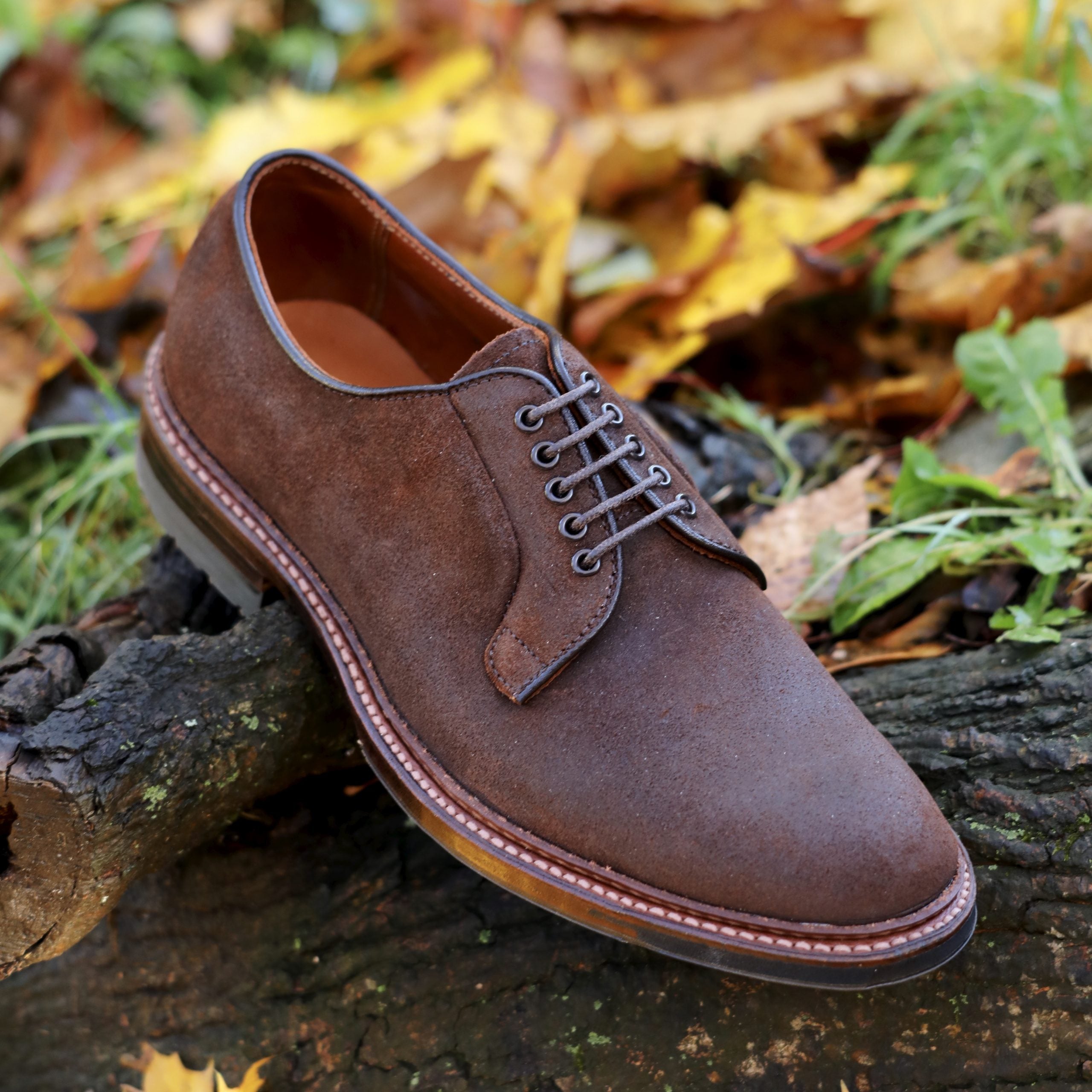 adidas jjjjound tobacco Alden Indy Boot Reversed Chamois with Commando Sole #4015HC This pair is made in reverse tobacco chamois on commando soles Alden Mocc Toe Boot -