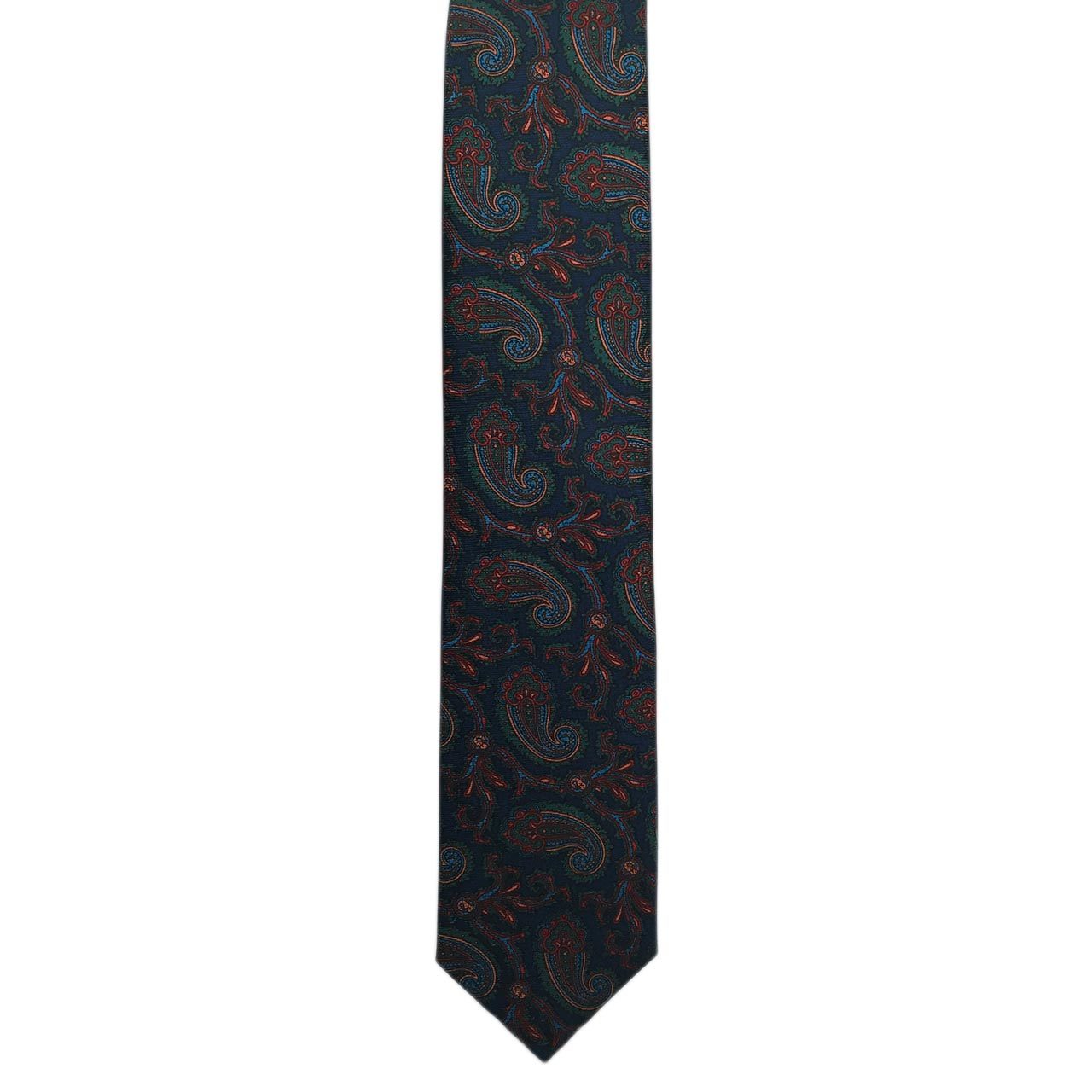 Navy Blue Paisley Print