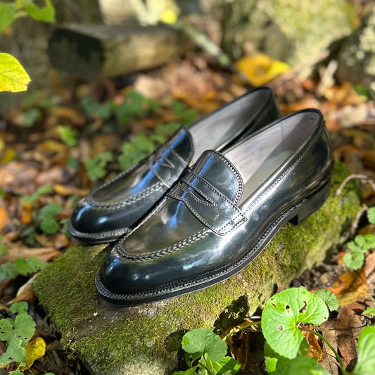 67269 - High Vamp Loafer in Black Shell Cordovan