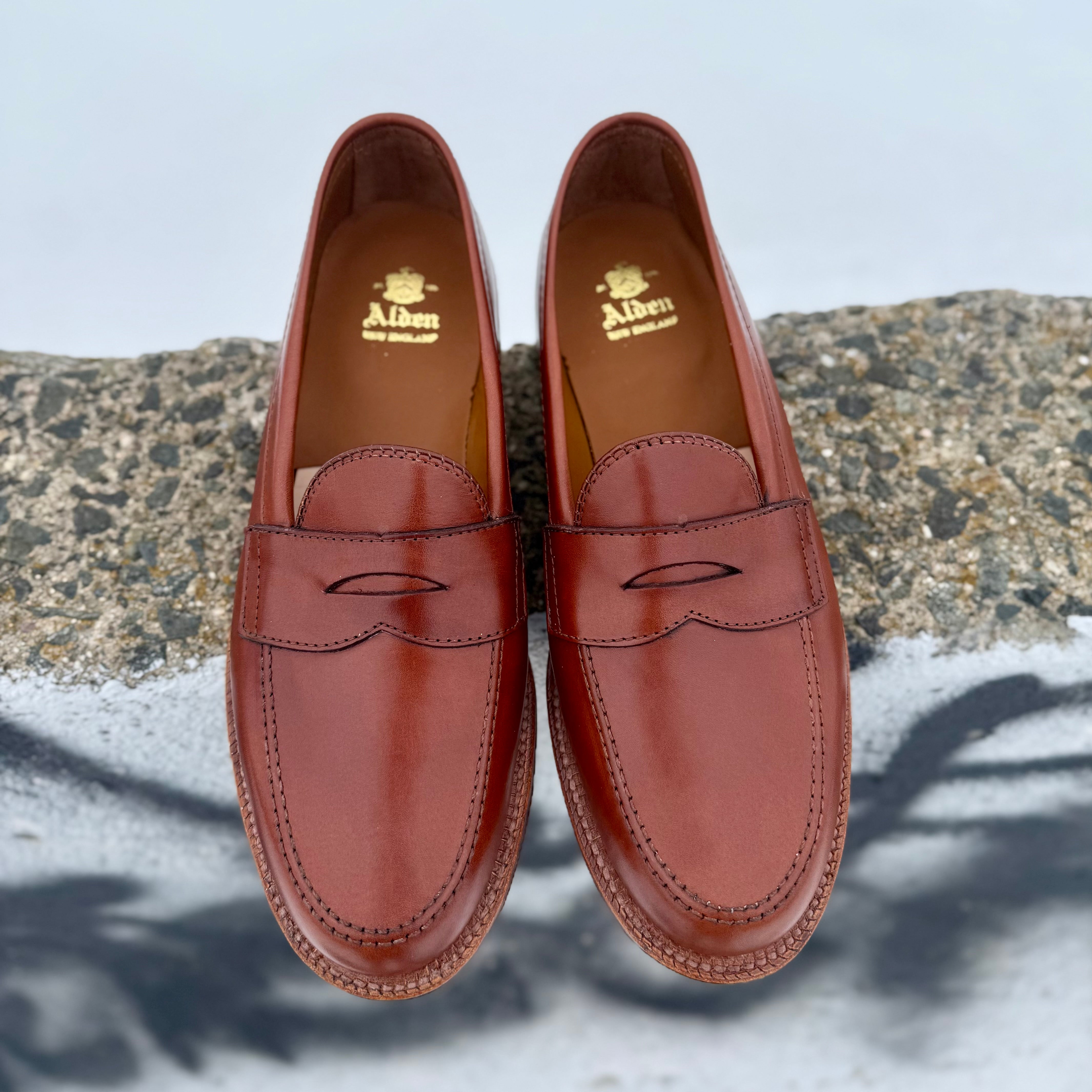 9823 - Penny Loafer in Tan Michigan Calf – ALDEN SHOES