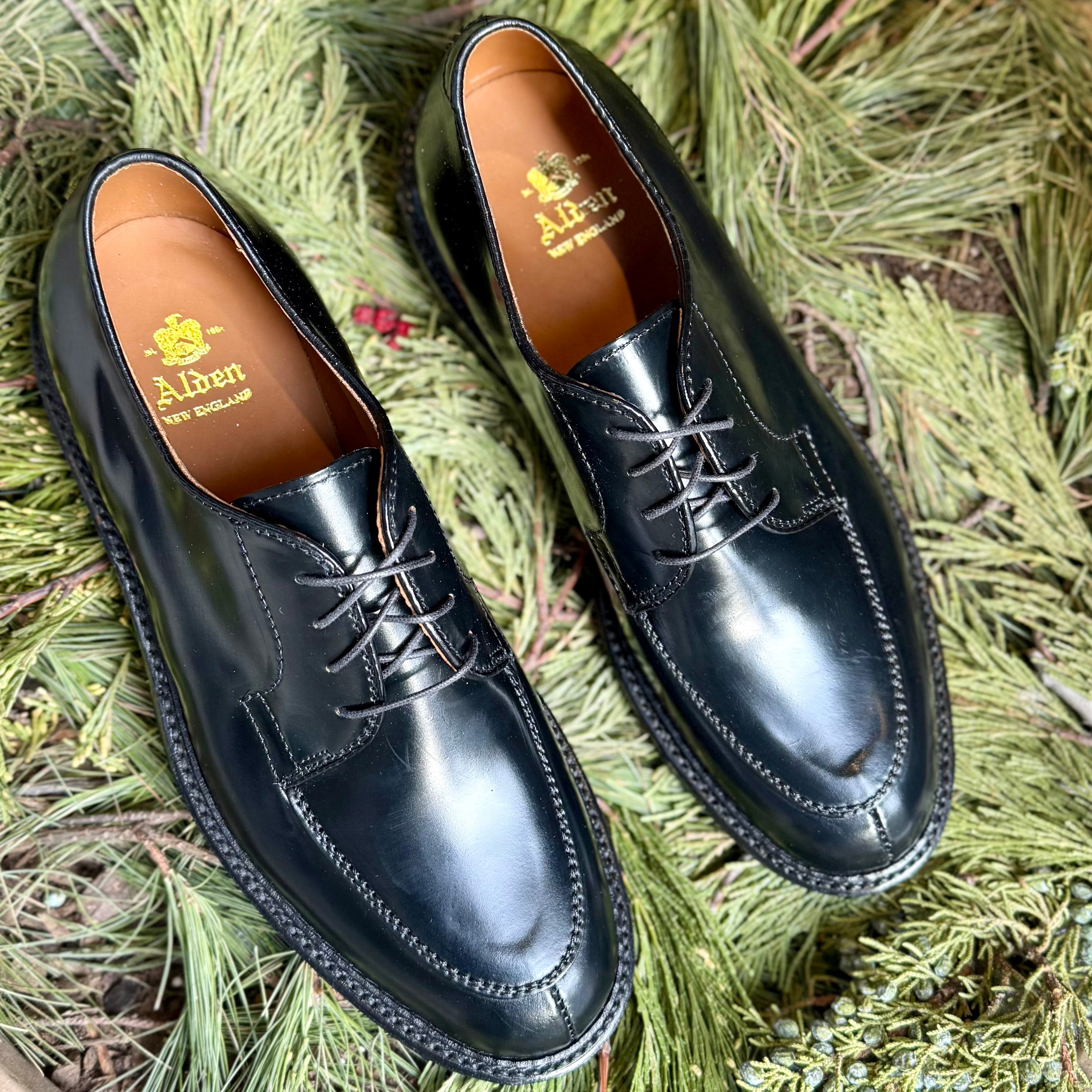 D4604C - Moc Toe “Borough” Blucher in Black Shell – ALDEN SHOES