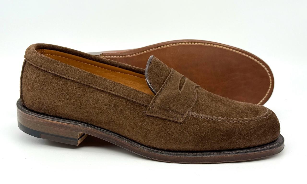 6175F - Penny Loafer in Humus Suede – ALDEN SHOES