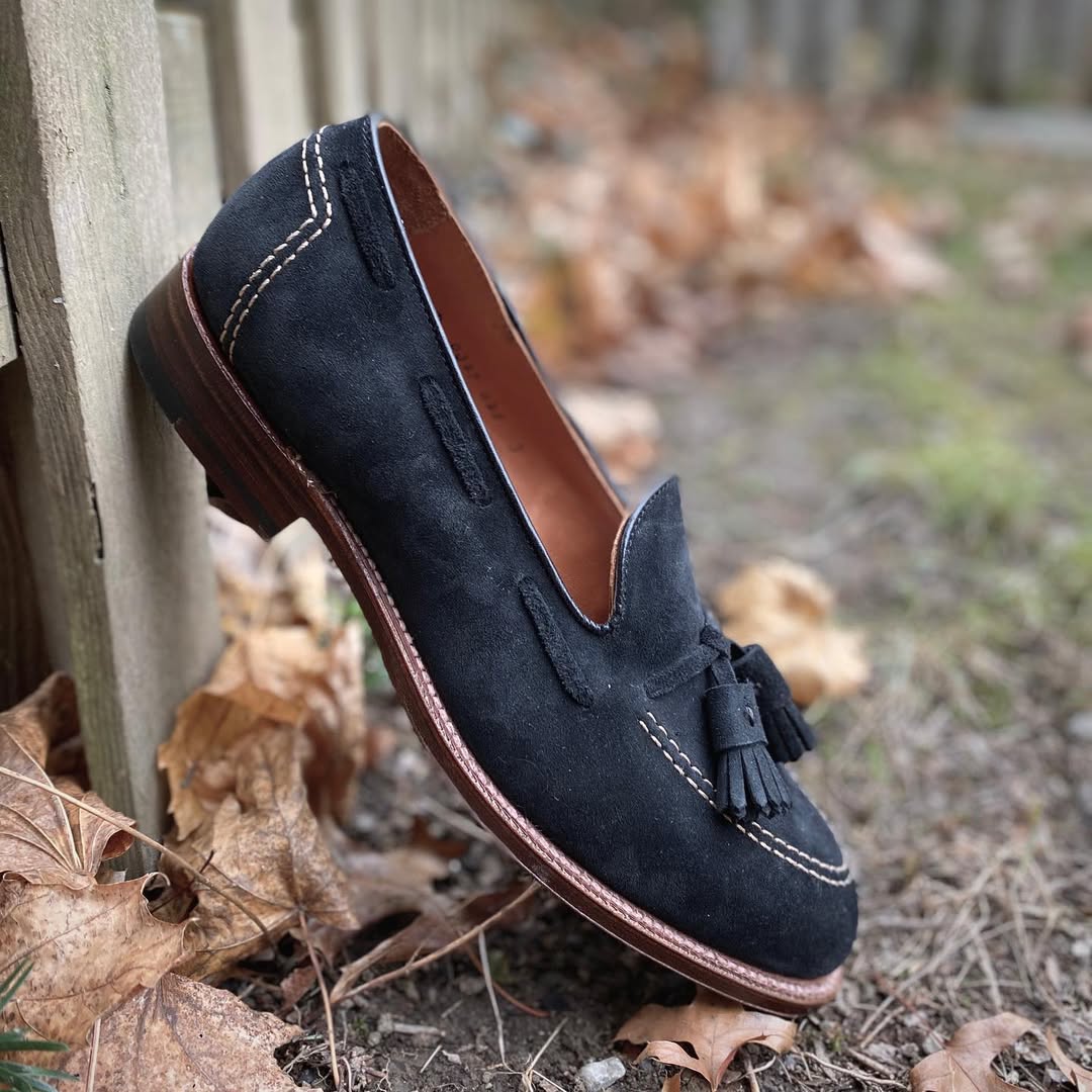 D0106 - Black Suede Tassel Loafer (Deposit)