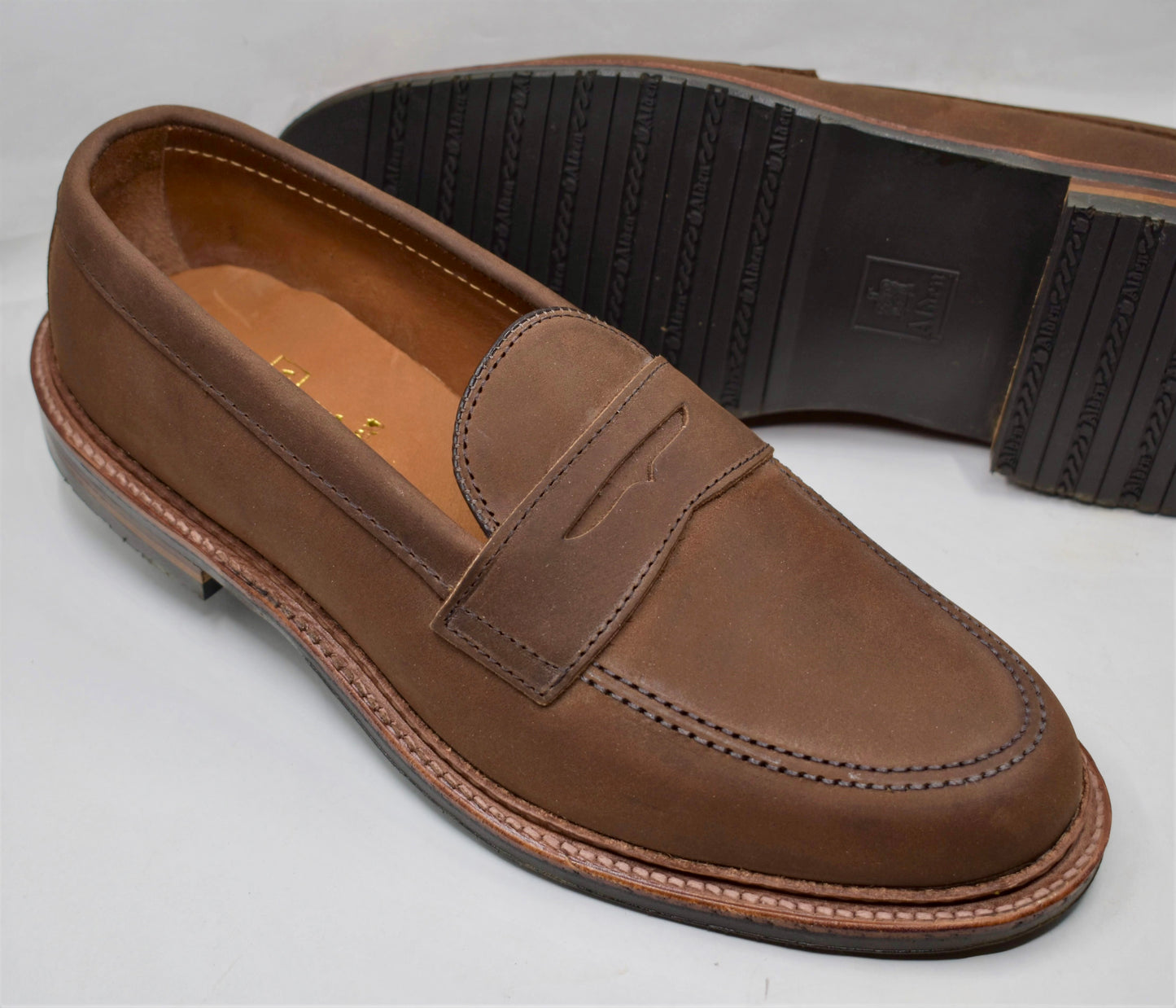 D2216L - Smooth Tobacco Chamois Penny Loafer (Deposit)