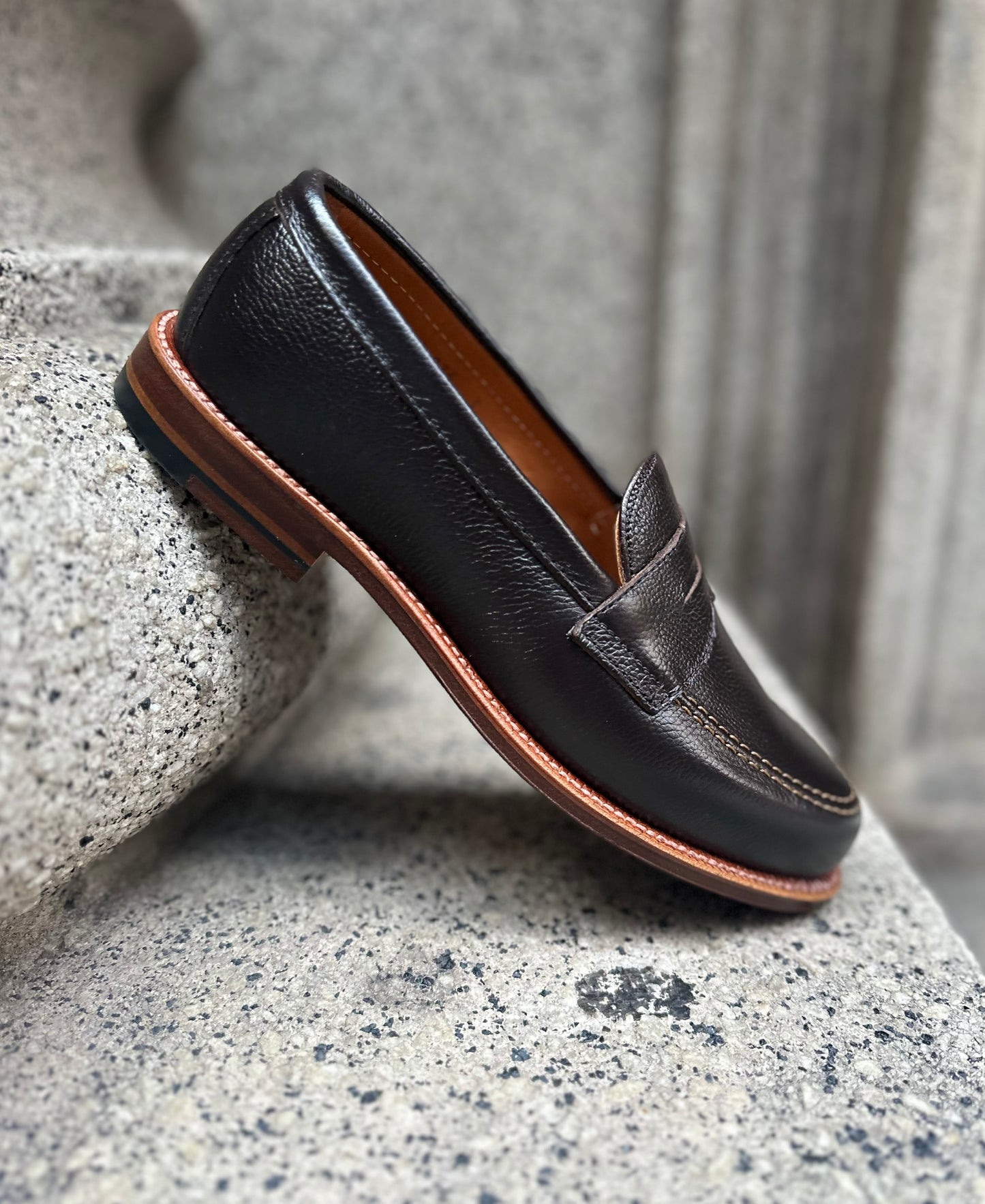 62456F - Penny Loafer in Brown Regina Grain