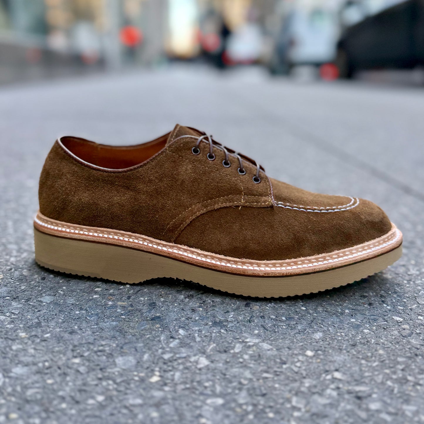 M7601Y - Snuff Suede Indy Shoe with Wedge