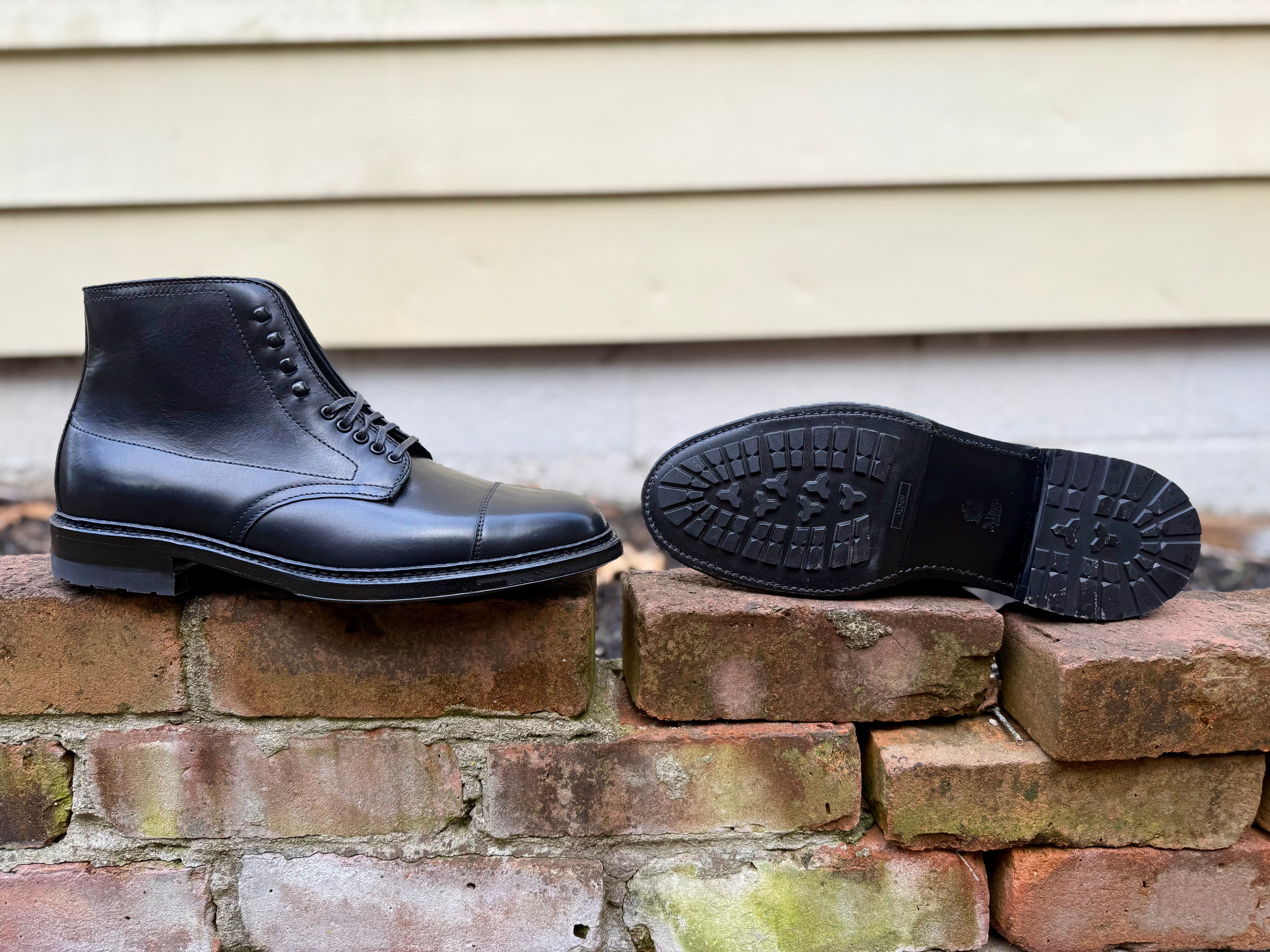 40797HC - Black Cap Toe Boot with Commando Sole – ALDEN SHOES