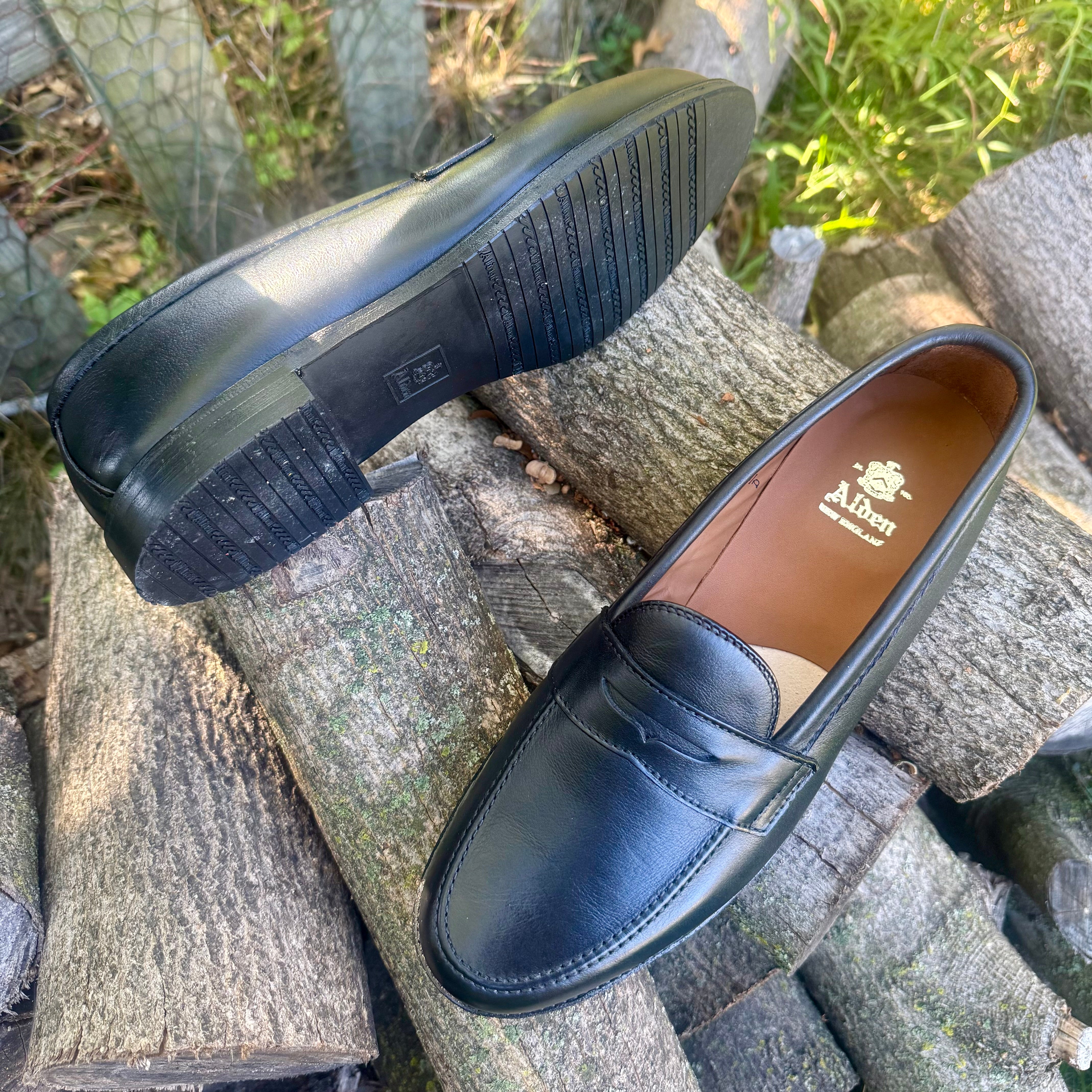 D5219L - Penny Loafer in Black Lady Calf w Rubber Sole – ALDEN SHOES