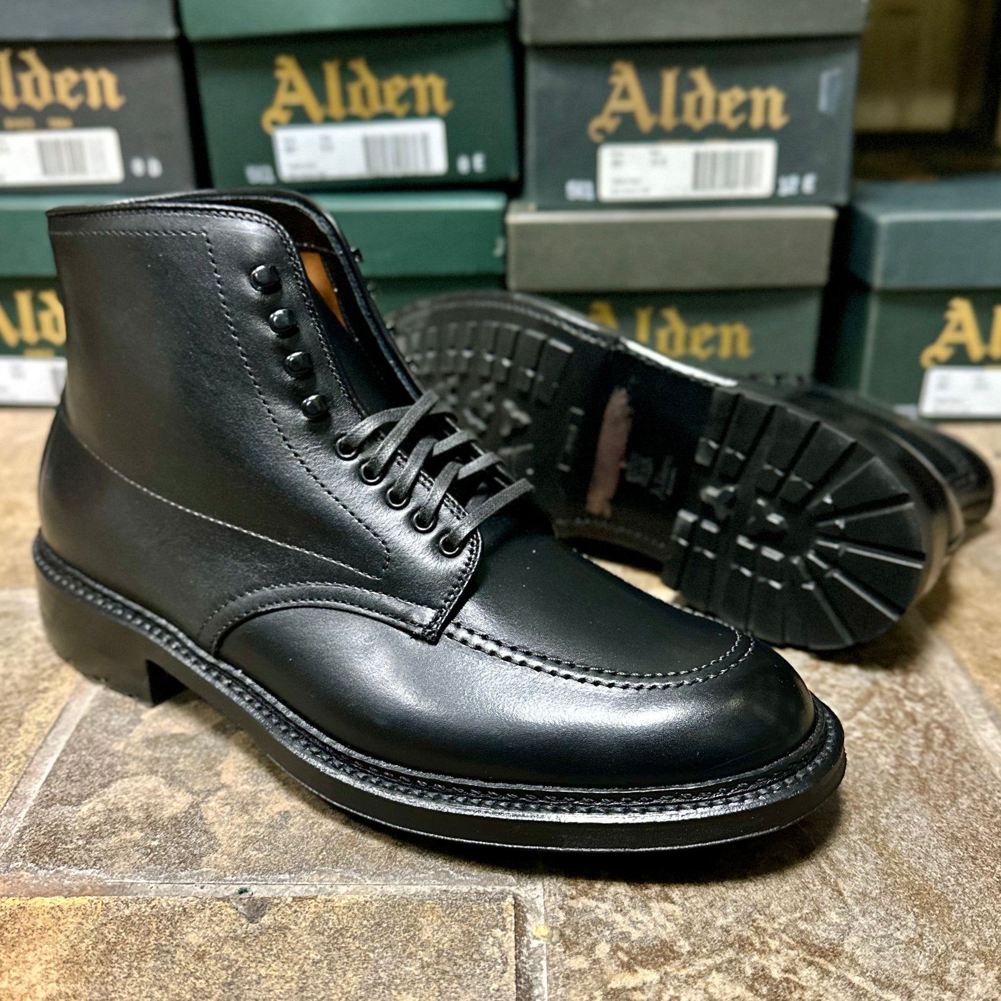 Alden indy boot black discount