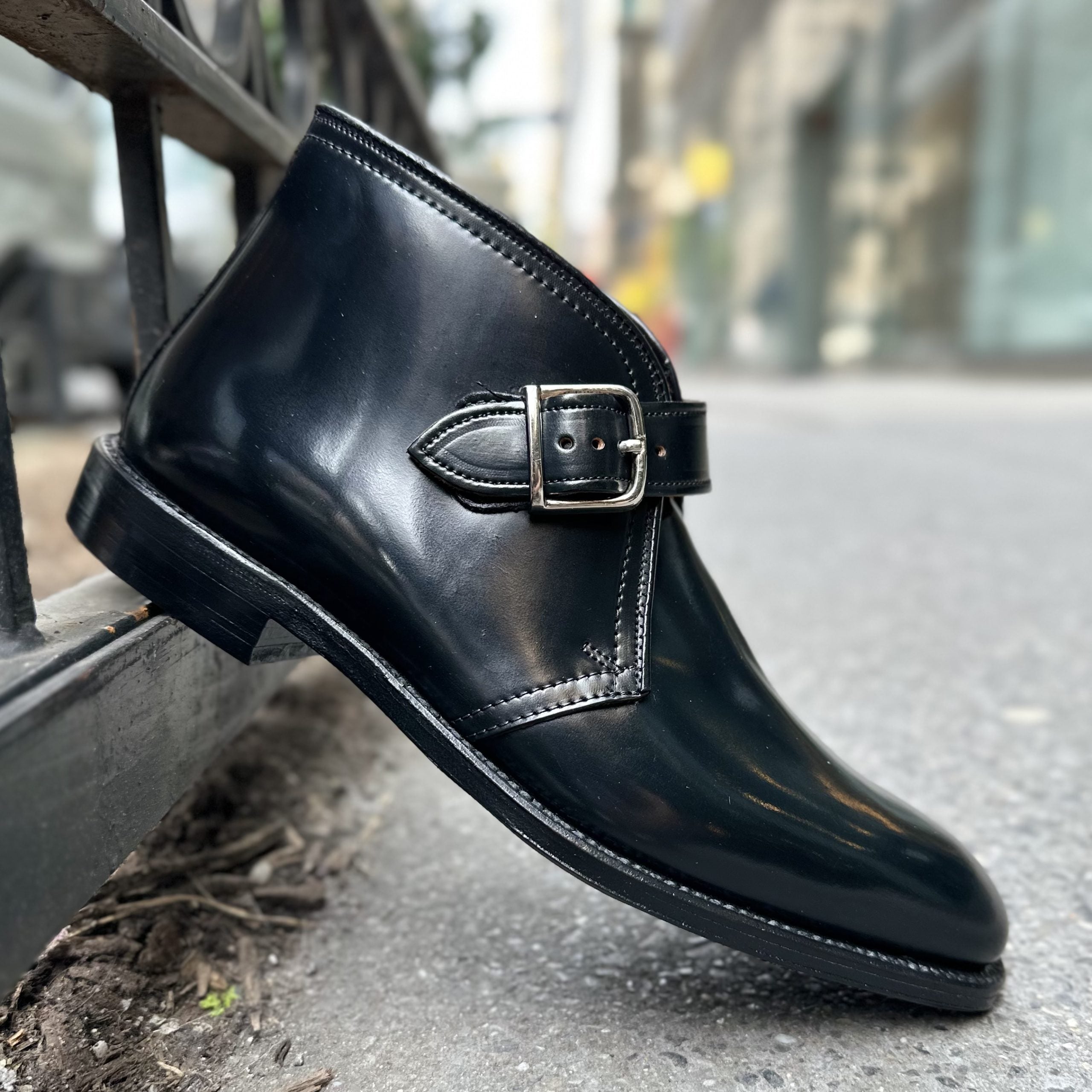 D2712 - George Boot in Black Shell Cordovan