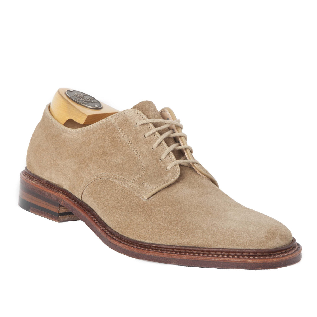 COPY - Alden Unlined Suede Plain Toe Blucher in Tan 1D_29332F__12285.1673097047.  main image 2
