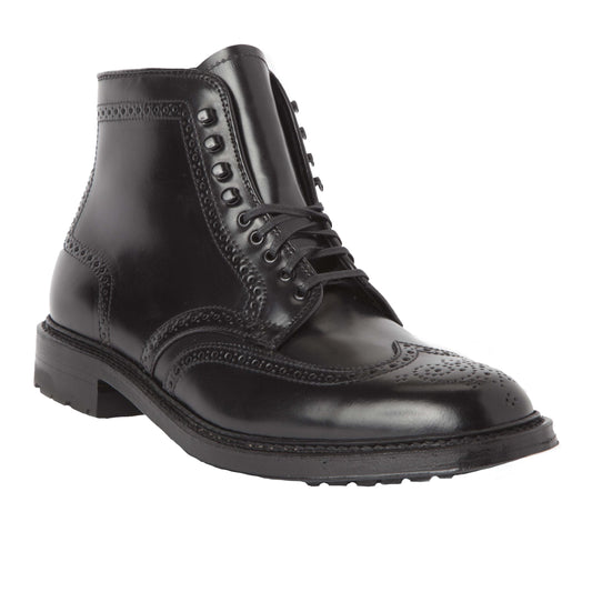 4465HC - Wing Tip Boot in Black Shell Cordovan