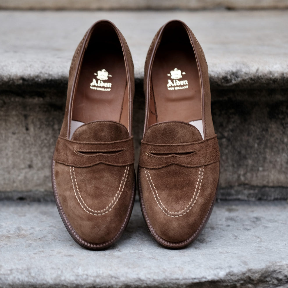 D0109 - Full Strap Loafer in Snuff Suede – Alden Madison