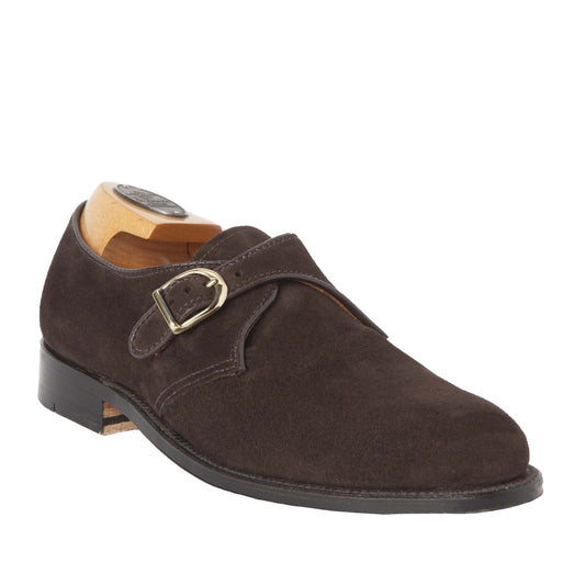 953 - Monk Strap in Brown Suede