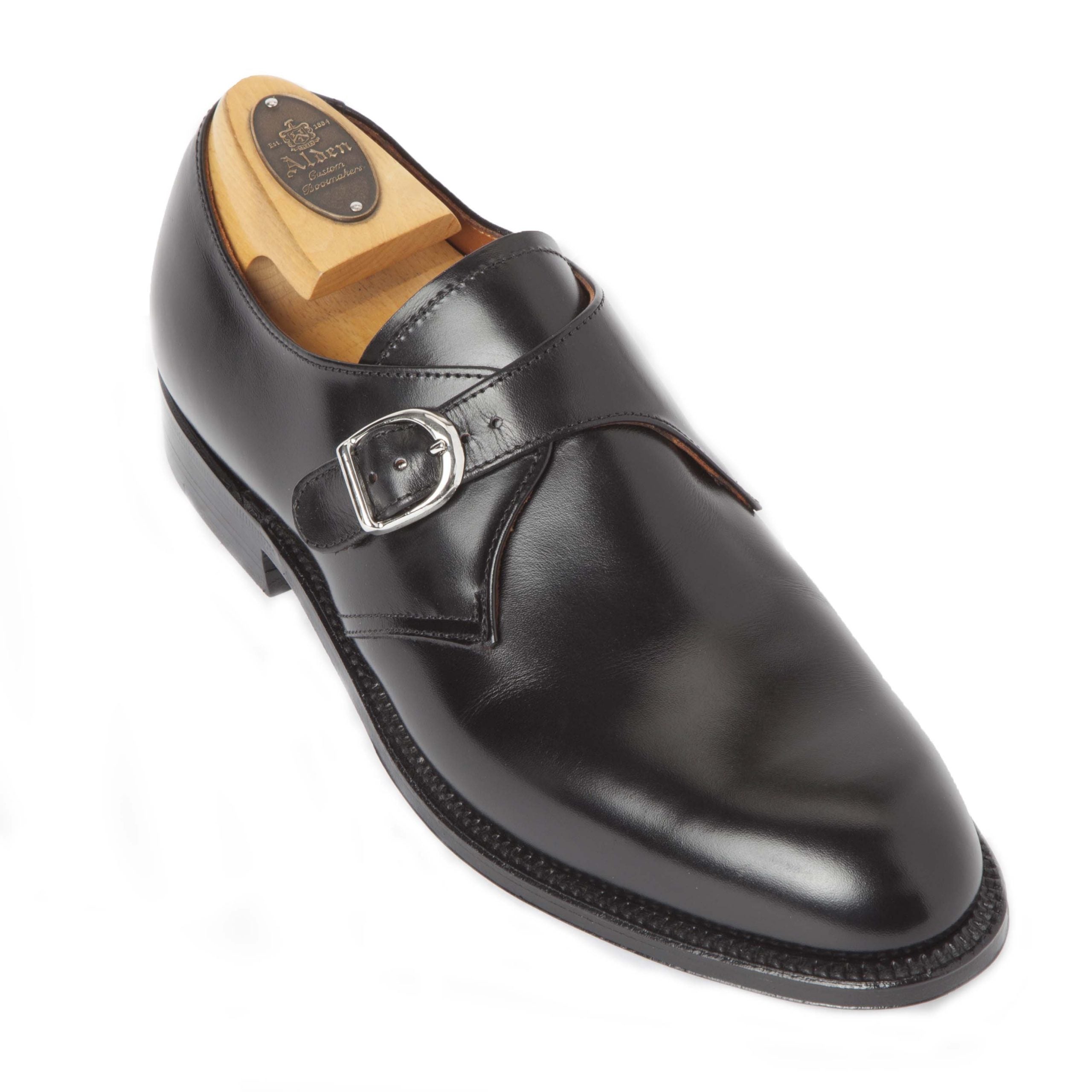 955 - Monk Strap in Black Calfskin