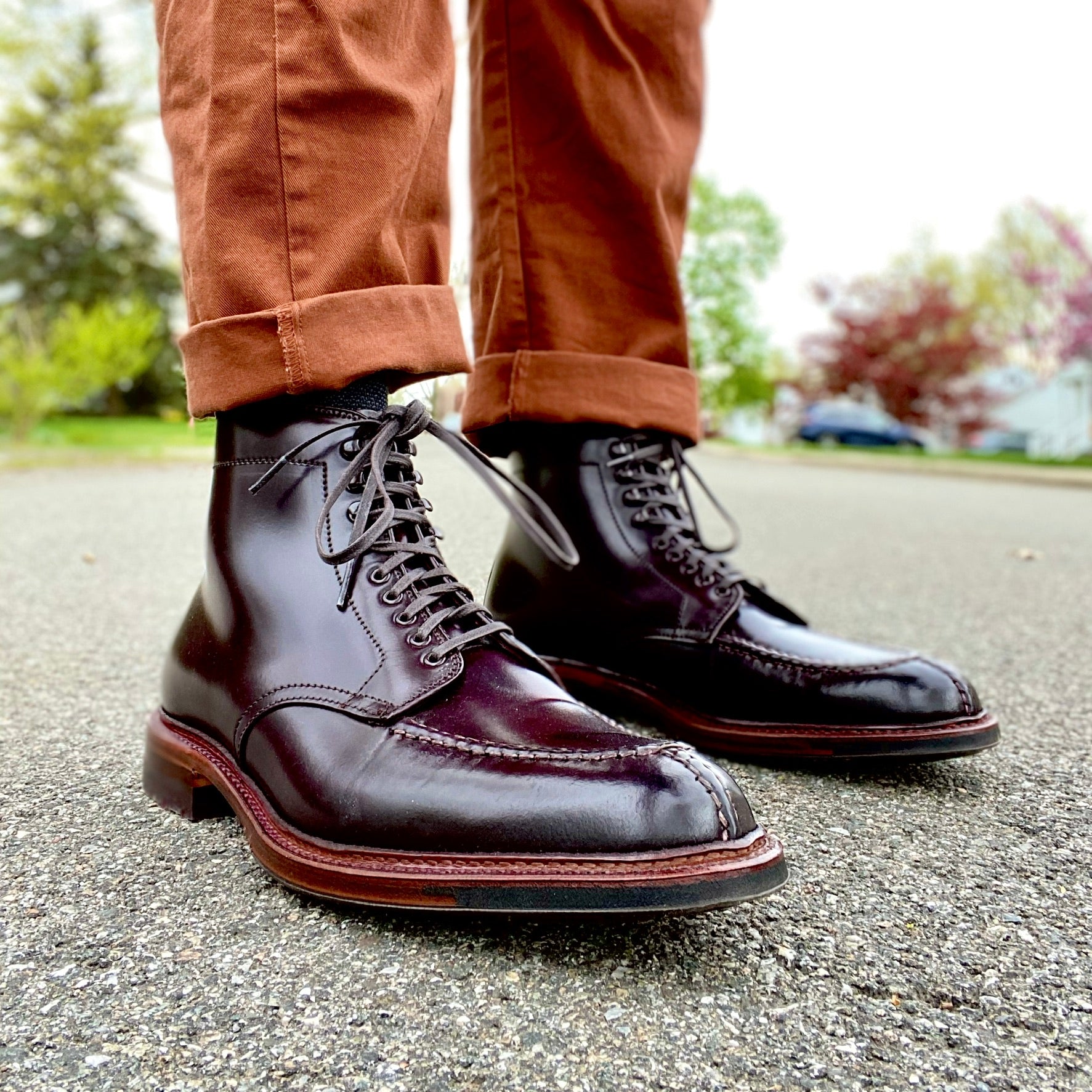 ブーツ ALDEN 4540H TANKER BOOTS CORDOVAN #8 7D - 靴メンズ