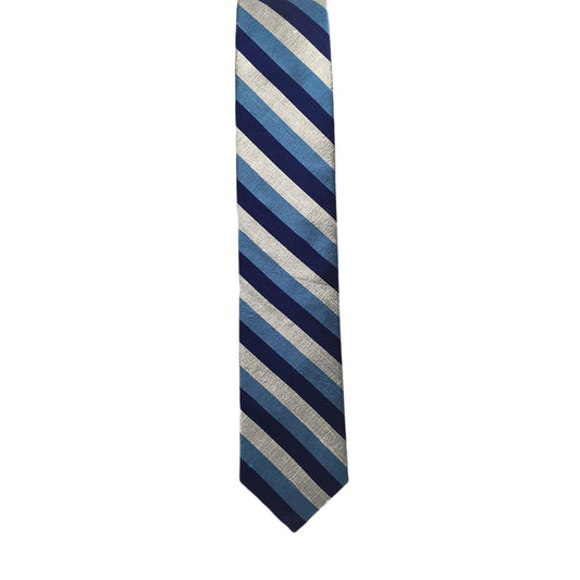 Multi Blue & Silver Stripe